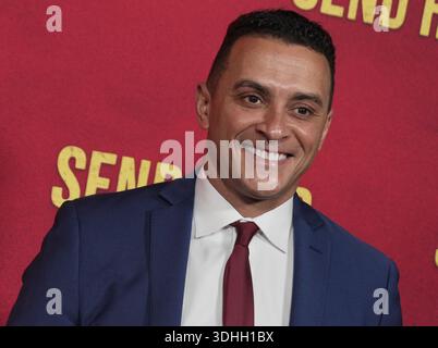 Los Angeles, USA. Januar 2026. Joe Hunter kommt am Mittwoch, den 21. Januar 2026, zur SENDE HELP World Premiere der 20th Century Studios im TCL Chinese Theatre in Hollywood, KALIFORNIEN. (Foto: Sthanlee B. Mirador/SIPA USA) Credit: SIPA USA/Alamy Live News Stockfoto