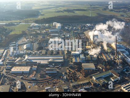 Luftbild, Aurubis AG Recycling Kupferproduzent und Kupferwiederverwerter, Rauchwolke, Gahmen, Lünen, Ruhrgebiet, Nordrhein-Westfalen, Deutschland ACHTUNGxMINDESTHONORARx60xEURO *** Luftfoto, Aurubis AG Recycling Kupferproduzent und Kupferrecycler, Rauchwolke, Gahmen, Lünen, Ruhrgebiet, Nordrhein-Westfalen, Deutschland ATTENTIONxMINDESTHONORARx60xEURO Stockfoto