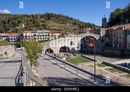Das Ganze Camprodon Village Stockfoto