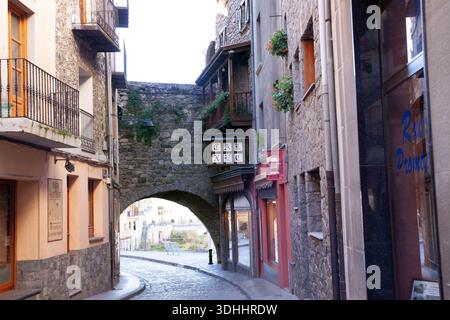 Das Ganze Camprodon Village Stockfoto