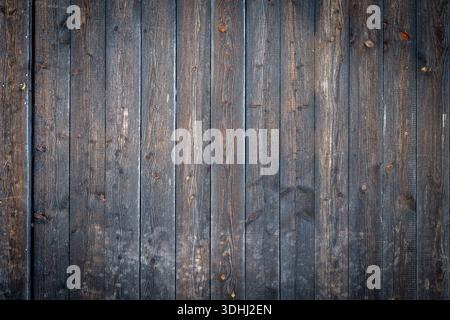 Rustikaler Scheune Holzhintergrund mit verwitterten braunen Holzdielen< Stockfoto