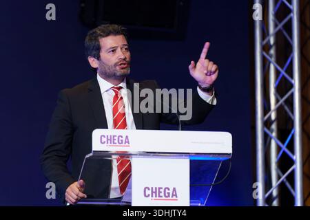 Portugiesischer rechtsextremer Politiker André Ventura von der Partei Chega Stockfoto