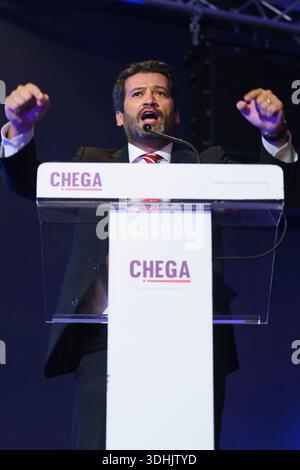 Portugiesischer rechtsextremer Politiker André Ventura von der Partei Chega Stockfoto