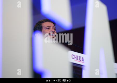 Portugiesischer rechtsextremer Politiker André Ventura von der Partei Chega Stockfoto