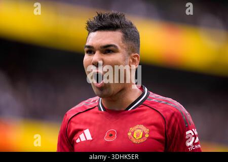 Aktenfoto vom 11/2025 von Casemiro. Manchester United hat bestätigt, dass der Mittelfeldspieler den Verein verlassen wird, wenn sein Vertrag diesen Sommer ausläuft. Ausgabedatum: Donnerstag, 22. Januar 2026. Stockfoto