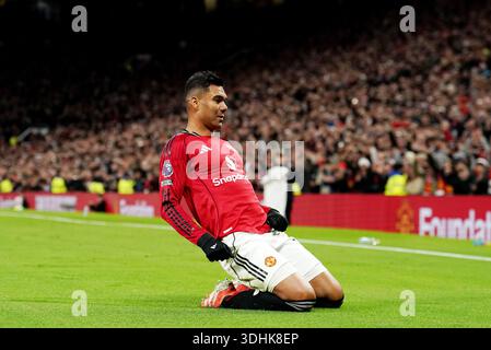 Aktenfoto vom 10/2025 von Casemiro. Manchester United hat bestätigt, dass der Mittelfeldspieler den Verein verlassen wird, wenn sein Vertrag diesen Sommer ausläuft. Ausgabedatum: Donnerstag, 22. Januar 2026. Stockfoto