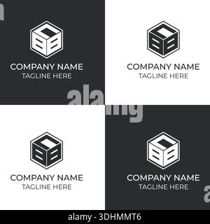 Abstraktes polygonales CBB-Lettermark. Stock Vektor