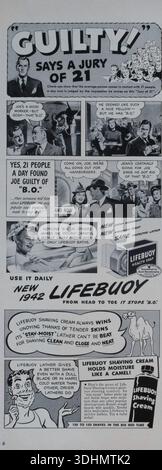 Vintage-Magazin „Life“, 13. April 1942, Anzeige, USA Stockfoto