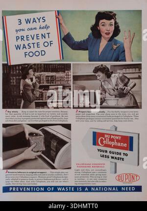 Vintage-Magazin „Life“, 13. April 1942, Anzeige, USA Stockfoto