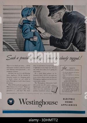 Vintage-Magazin „Life“, 13. April 1942, Anzeige, USA Stockfoto