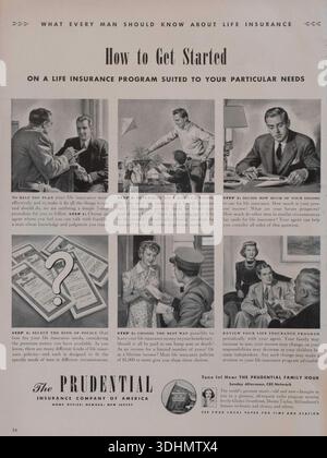 Vintage-Magazin „Life“, 13. April 1942, Anzeige, USA Stockfoto