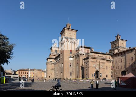 Castello Estense di Ferrara, Emilia Romagna, Italien Stockfoto
