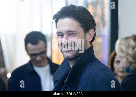 Rom, Italien. Januar 2026. 22/2026 Schauspieler Matteo Quinzi nimmt an der Fotokonferenz für „Elena del Ghetto“ im Space Cinema Moderno in Rom Teil (Foto: Matteo Nardone/Pacific Press/SIPA USA) Credit: SIPA USA/Alamy Live News Stockfoto