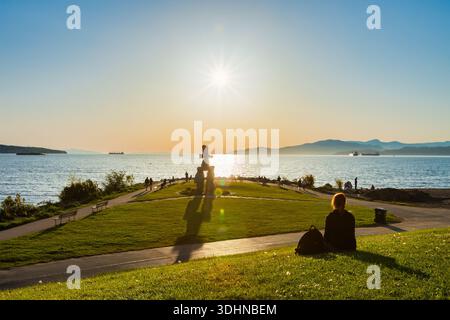 English Bay Beach Park in Vancouver, British Columbia, Kanada. Stockfoto