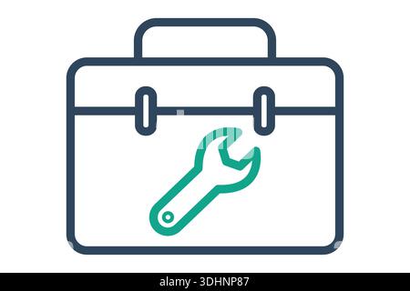 Toolbox Symbol. Liniensymbolstil. Symbol für Technologie. ES unterstützt Elemente Vektorillustration Stock Vektor
