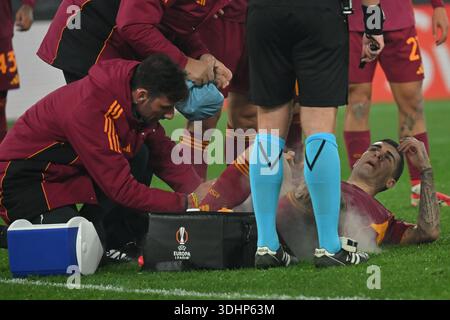 Rom, Italien. Januar 2026. Gianluca Mancini von AS Roma während des Europa-League-Spiels zwischen AS Roma und VfB Stuttgart im Olimpico-Stadion in Rom, Italien, 22. Januar 2026 Mattia Vian Credit: Independent Photo Agency/Alamy Live News Stockfoto