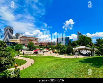 Little Island Park am Pier 55, Lower Manhattan, New York City, NY, USA. Stockfoto