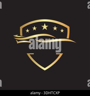 Luxus Auto Emblem Illustration Vektor Design Schild Logo Design Stock Vektor