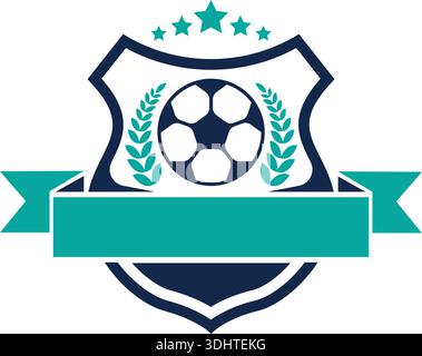 Set aus Fußball- oder Fußballverein-Emblem-Logo. Sport Team Vektor Illustration Template Kollektion Stock Vektor