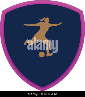 Football man Shield Logo Design Soprt man Logo Stock Vektor
