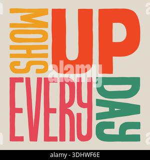 Zeigen Sie das „Every Day Word“-Kunstdesign. Vektor-Design-Illustration für Web, T-Shirt-Design, andere grafische Design-Verwendung Stock Vektor
