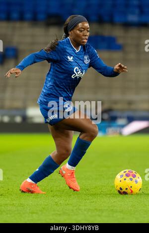 UK. Januar 2026. Everton FC gegen Brighton FC Barclays Womens Super League GOODISON PARK ENGLAND - 23. Januar 2026 Toni Payne aus Everton während des Barclays Women’s Super League Spiels zwischen Everton FC und Brighton FC im Goodison Park am 23. Januar 2026 in Liverpool, England. Quelle: ALAN EDWARDS/Alamy Live News Stockfoto