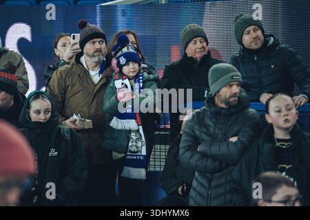 Liverpool, 23. Januar 2026: Everton Fans Before Everton Women vs. Brighton Women in der WSL im Goodison Park, Adam Edwards/Alamy Live News Stockfoto