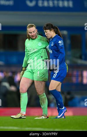 Liverpool, Großbritannien. Januar 2026. Während des Barcleys WSL-Spiels zwischen Everton und Brighton im Goodison Park, Liverpool, England. Quelle: SPP Sport Pressefoto. /Alamy Live News Stockfoto