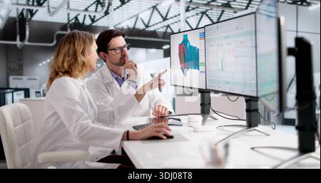 Konstruktion von 3D-CNC-Teilen mit CAD für die Ausbildung zum Maschinenbau. Stockfoto