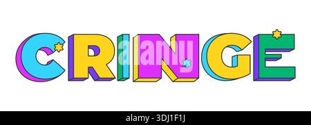 Verspieltes 3D-Textdesign Stock Vektor