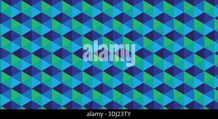 Ineinandergreifende Diamantformen in einem nahtlosen, sich wiederholenden Muster Stock Vektor
