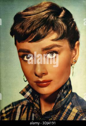 Audrey Hepburn Film- und Modeikone Stockfoto