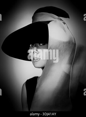 Audrey Hepburn Film- und Modeikone Stockfoto