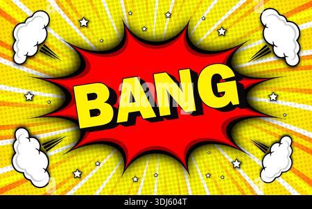 Comic-Buch-Sprechblase, Pop-Art-Hintergrund Stock Vektor