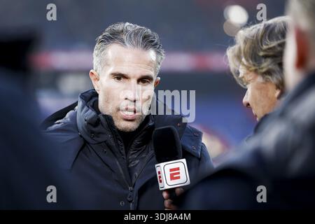 ROTTERDAM - Feyenoord-Trainer Robin van Persie vor dem niederländischen Eredivisie-Spiel zwischen Feyenoord und Heracles Almelo im Feyenoord Stadium de Kuip am 25. Januar 2026 in Rotterdam, Niederlande. BAS CZERWINSKI / ANP Stockfoto