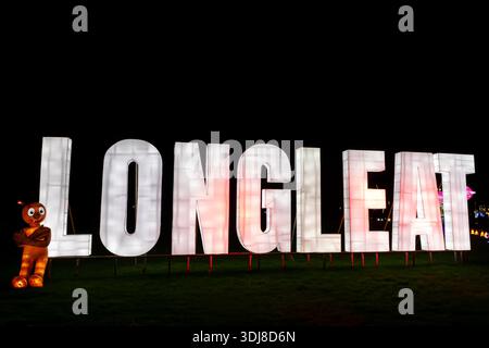 Longleat Festival of Light, Longleat Estate, Warminster, 01/2026 Stockfoto