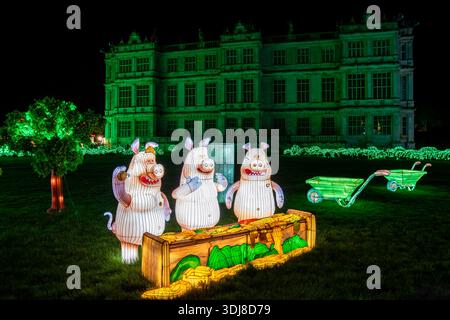 Longleat Festival of Light, Longleat Estate, Warminster, 01/2026 Stockfoto