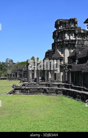 Erkunden Sie die Ruinen von Angkor Wat in der Nähe von Siem Reap Stockfoto