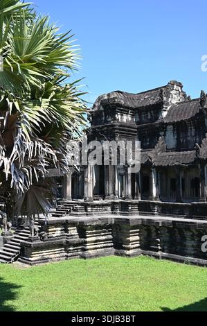 Erkunden Sie die Ruinen von Angkor Wat in der Nähe von Siem Reap Stockfoto
