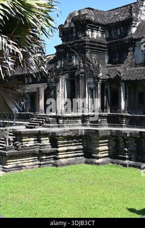 Erkunden Sie die Ruinen von Angkor Wat in der Nähe von Siem Reap Stockfoto