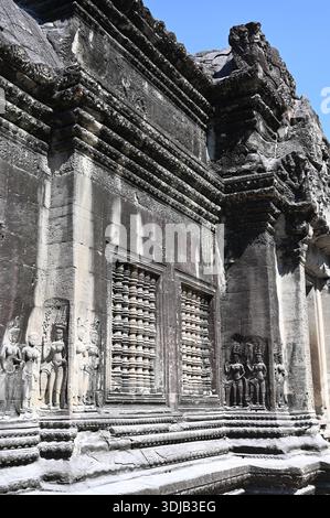 Erkunden Sie die Ruinen von Angkor Wat in der Nähe von Siem Reap Stockfoto