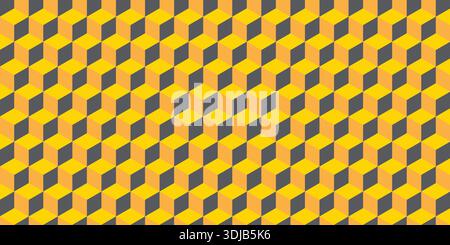 Abgewinkelte Blockformen, die ein nahtloses sich wiederholendes Muster bilden. Stock Vektor