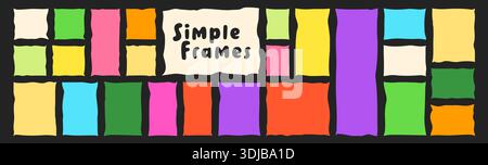 Farbige abstrakte organische Rahmen für den Text. Stock Vektor