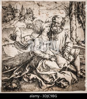 Albrecht Dürer, das unglückliche Paar, Holzstiche, 1495, Dommuseum, Mdina, Republik Malta, Europa Stockfoto
