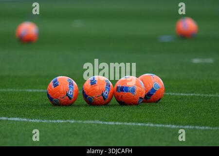 Offizielle Bälle während des Fußballspiels der Serie A zwischen Atalanta und Parma im New Balance Stadium in Bergamo, Norditalien - Sonntag, 25. Januar 2026. Sport - Fußball . (Foto: Spada/LaPresse) Credit: LaPresse/Alamy Live News Stockfoto