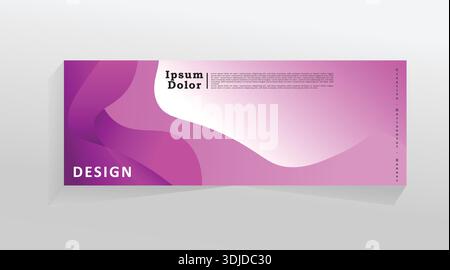 Wellenform Vektor Banner Vorlage für soziale Medien und Web, horizontales Banner für Cover, Werbebanner Temalate für digitales Produkt, Stock Vektor
