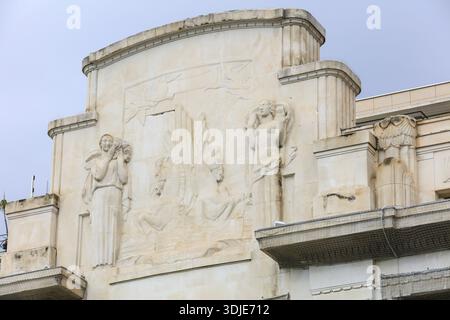 Palais de la Mediterranee im Art déco-Stil, Promenade des Anglais, Nizza, Departement Alpes-Maritimes, Region Provence-Alpes-Cote d'Azur, Frankreich, Medit Stockfoto
