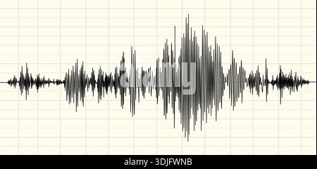 Erdbebenseismographen-Welle seismischer Aktivität Stock Vektor
