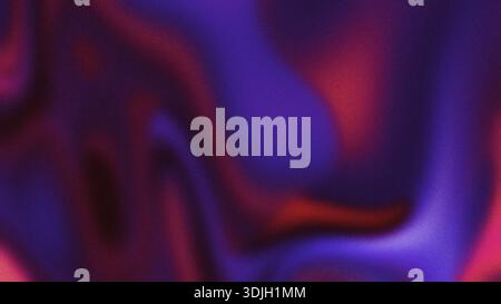 Abstrakte flüssige bunte Wellen in Lila, Blau, Rot mit Glow für moderne 2000er Jahre, Y2K-Stil Stockfoto