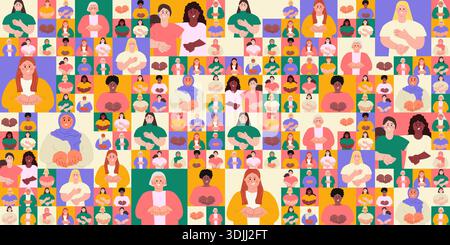 Geben, um die Illustration des IWD 2026-Banners zu erhalten Stock Vektor